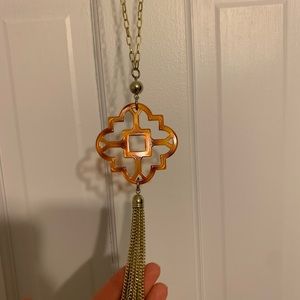 Brown and gold necklace